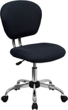 Mid-Back Gray Mesh Swivel Task Chair with Chrome Base