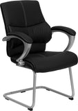 Black Leather Executive Side Chair