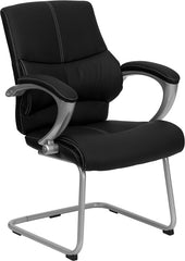 Black Leather Executive Side Chair