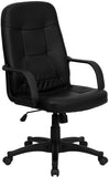 High Back Black Glove Vinyl Executive Swivel Office Chair