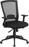 Mid-Back Black Mesh Executive Swivel Office Chair with Back Angle Adjustment
