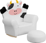 Kids Cow Rocker Chair and Footrest