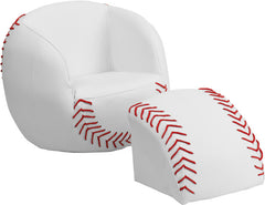 Kids Baseball Chair and Footstool