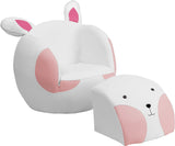 Kids Rabbit Chair and Footstool