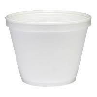 DART 3.5 OZ WHITE FOAM SQUAT FOOD CONTAINER Stock Number 3.5J6