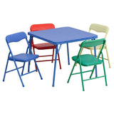 Kids Colorful 5 Piece Folding Table and Chair Set