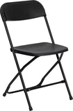 HERCULES Series 800 lb. Capacity Premium Black Plastic Folding Chair