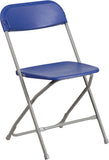 HERCULES Series 800 lb. Capacity Premium Blue Plastic Folding Chair