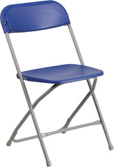 HERCULES Series 800 lb. Capacity Premium Blue Plastic Folding Chair