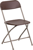 HERCULES Series 800 lb. Capacity Premium Brown Plastic Folding Chair