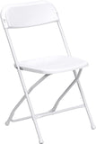 HERCULES Series 800 lb. Capacity Premium White Plastic Folding Chair