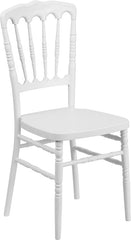 HERCULES Series White Resin Stacking Napoleon Chair