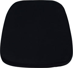 Soft Black Fabric Chiavari Chair Cushion