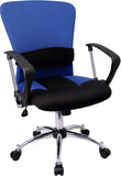Mid-Back Blue Mesh Swivel Task Chair