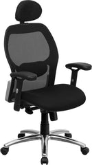 High Back Black Super Mesh Executive Swivel Office Chair with Mesh Padded Seat and Knee Tilt Control
