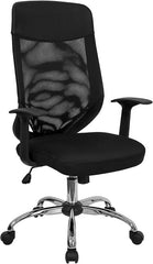 High Back Black Mesh Executive Swivel Office Chair with Mesh Padded Seat