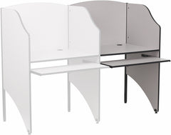 Add-On Study Carrel in Nebula Grey Finish