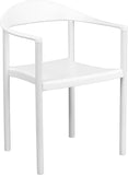 HERCULES Series 1000 lb. Capacity White Plastic Cafe Stack Chair