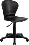 Low Back Black Plastic Swivel Task Chair