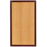 24'' x 30'' Rectangular Two-Tone Resin Cherry and Mahogany Table Top