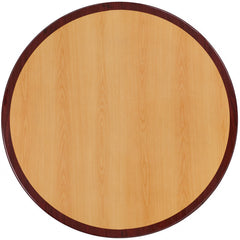 24'' Round Two-Tone Resin Cherry and Mahogany Table Top