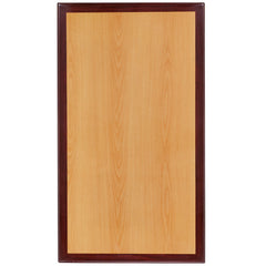 30'' x 45'' Rectangular Two-Tone Resin Cherry and Mahogany Table Top