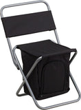 Kids Folding Camping Chair with Insulated Storage in Black