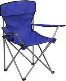 Folding Camping Chair with Drink Holder in Blue