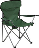 Folding Camping Chair with Drink Holder in Green