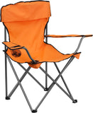 Folding Camping Chair with Drink Holder in Orange