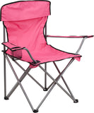 Folding Camping Chair with Drink Holder in Pink
