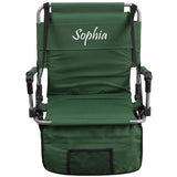 Personalized Folding Stadium Chair in Green