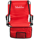 Personalized Folding Stadium Chair in Red