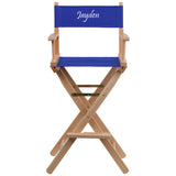 Personalized Bar Height Directors Chair in Blue