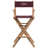 Personalized Bar Height Directors Chair in Brown