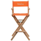 Personalized Bar Height Directors Chair in Orange