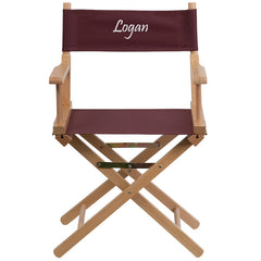 Personalized Standard Height Directors Chair in Brown