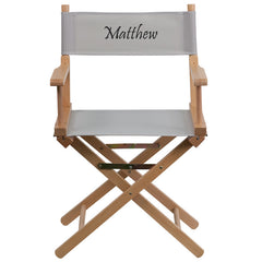 Personalized Standard Height Directors Chair in Gray