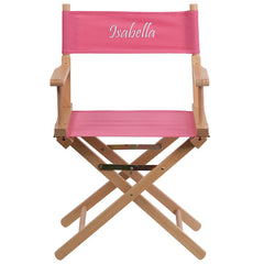 Personalized Standard Height Directors Chair in Pink