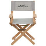 Personalized Kid Size Directors Chair in Gray