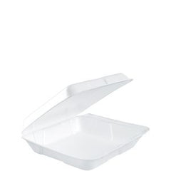 Dart 95HT1 foam containers - Large Single compartment with removable lid