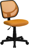 Low Back Orange Mesh Swivel Task Chair