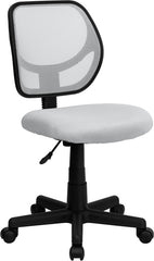 Low Back White Mesh Swivel Task Chair