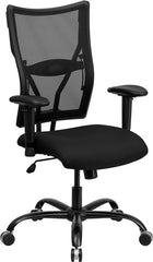HERCULES Series 400 lb. Capacity Big & Tall Black Mesh Executive Swivel Office Chair with Height Adjustable Arms