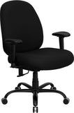 HERCULES Series 400 lb. Capacity Big & Tall Black Fabric Executive Swivel Office Chair with Extra WIDE Seat and Height Adjustable Arms