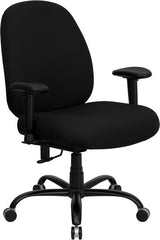HERCULES Series 400 lb. Capacity Big & Tall Black Fabric Executive Swivel Office Chair with Extra WIDE Seat and Height Adjustable Arms