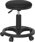 Black Ergonomic Stool with Foot Ring