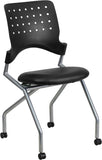 Galaxy Mobile Nesting Chair with Black Leather Seat