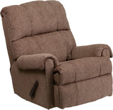 Contemporary Tahoe Bark Chenille Rocker Recliner