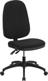 High Back Black Fabric Multi-Functional Swivel Task Chair
